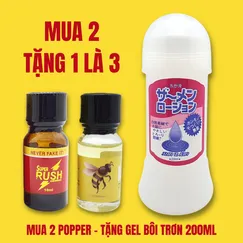MUA 2 TẶNG 1 LÀ 3: COMBO 2 POPPER 10ML + 1 GEL BÔI TRƠN 200M