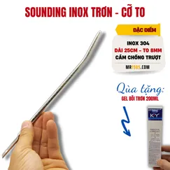 Que sounding dương vật inox trơn - 8mm