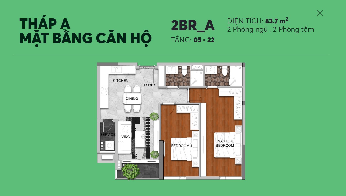 Bán căn hộ Urban Green 2 phòng ngủ sân vườn Bán căn hộ Urban Green 2 phòng ngủ sân vườn