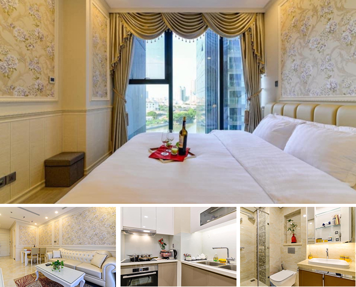 Căn hộ 1PN full nội thất đẹp view sông giá rẻ Căn hộ 1PN full nội thất đẹp view kênh thị nghè giá rẻ