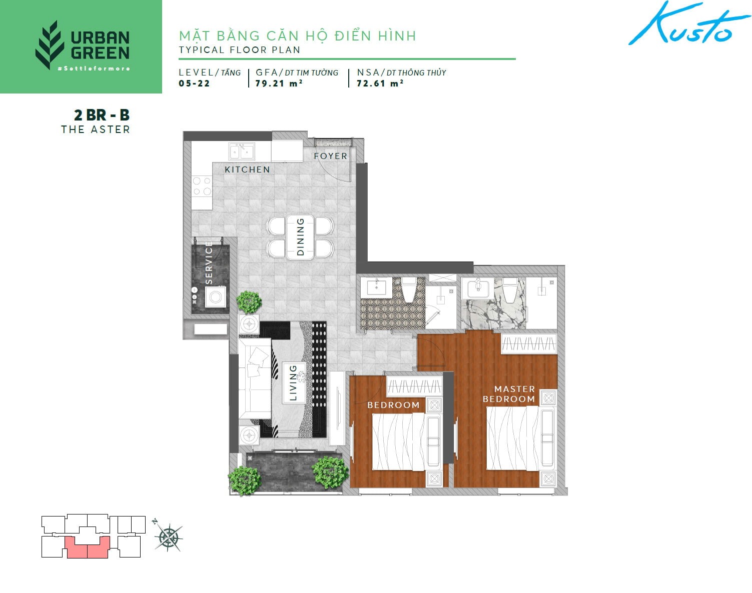 căn hộ 2pn urban green the Aster căn hộ 2pn urban green the Aster