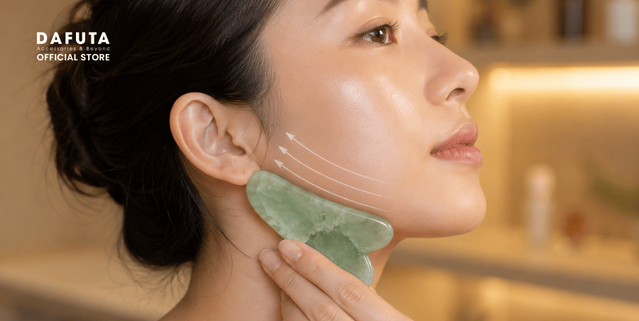 Cách dùng Guasha massage mặt nâng cổ V line
