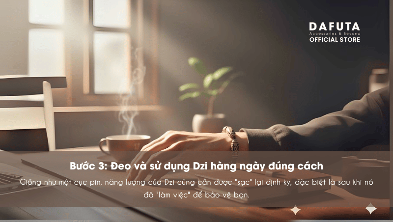 Đeo và sử dụng dzi đúng cách hàng ngày