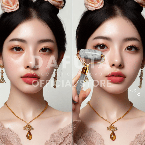 Giảm bọng mắt với Gua sha Massage thạch anh tự nhiên
