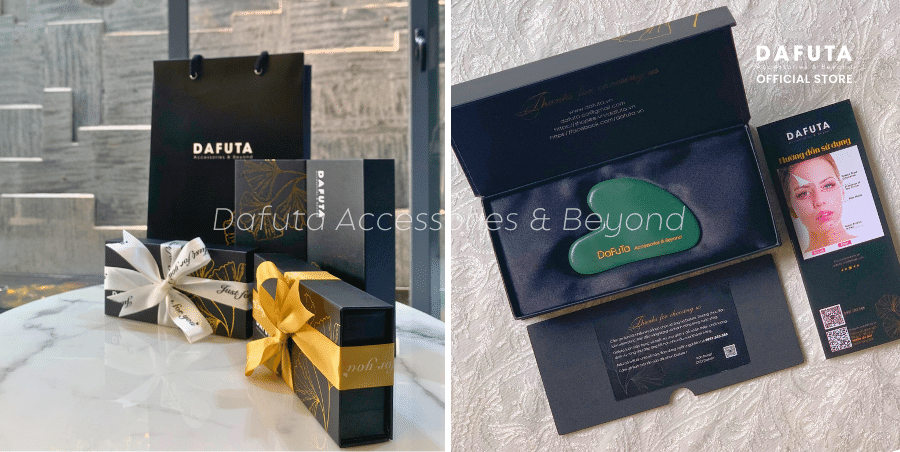 Guasha Massage Chính Hãng Dafuta Aventurine tự nhiên Full box