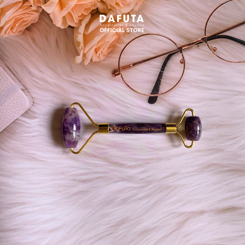 Full Box sản phẩm thanh lăn massage thạch anh tím Dafuta Accessories
