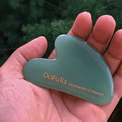 [Không Hộp] Đá Guasha chính hãng Dafuta đá Aventurine tự nhiên đạt kiểm định PNJ Lab