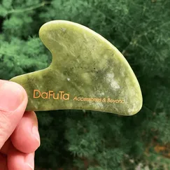 [Không Hộp] Đá Guasha Massage chính hãng Dafuta chất liệu đá Serpentine Tự Nhiên Đạt PNJ Lab