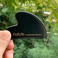 [Không Hộp] Đá Guasha Massage Tektite Tự Nhiên Dafuta đạt chuẩn PNJ Lab