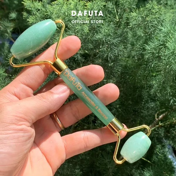 Thanh lăn massage Aventurine tự nhiên đạt chuẩn PNJ Lab