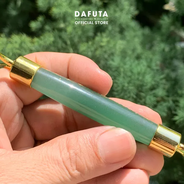 Thanh lăn massage Aventurine tự nhiên đạt chuẩn PNJ Lab
