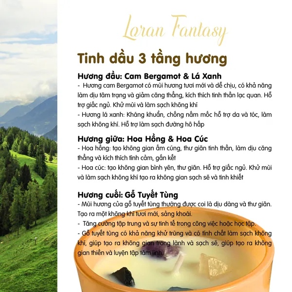 Nến thơm đá năng lượng tự nhiên Dafuta