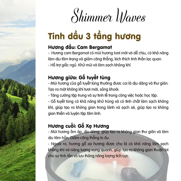 Nến thơm đá năng lượng tự nhiên Dafuta