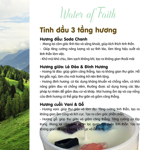 Nến thơm đá năng lượng tự nhiên Dafuta