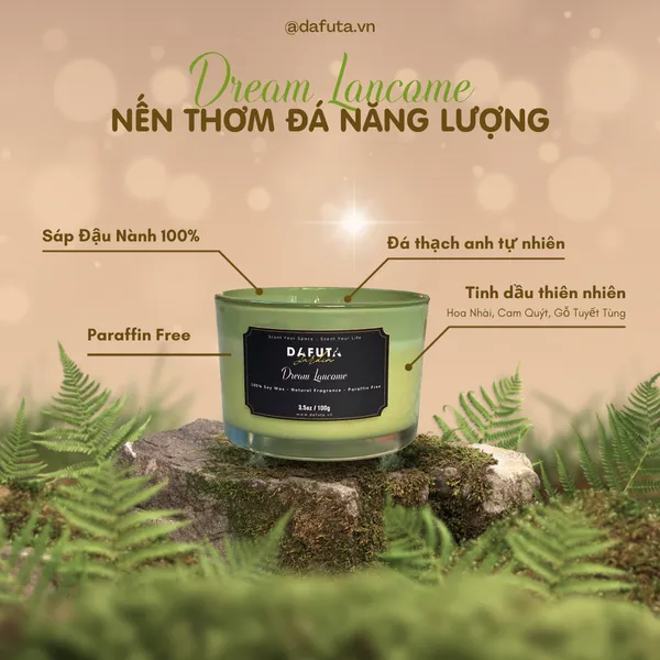 Nến thơm đá năng lượng tự nhiên Dafuta