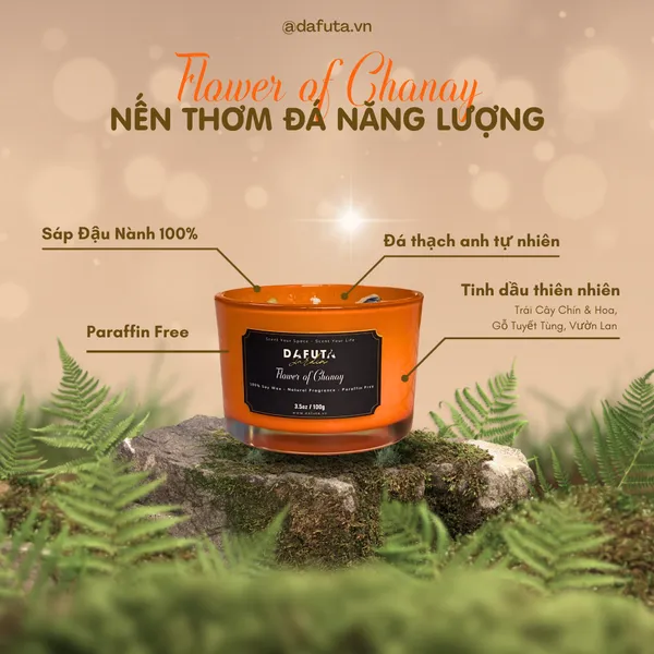 Nến thơm đá năng lượng tự nhiên Dafuta