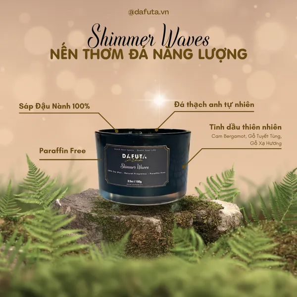 Nến thơm đá năng lượng tự nhiên Dafuta