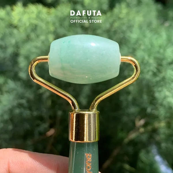 Thanh lăn massage Aventurine tự nhiên đạt chuẩn PNJ Lab