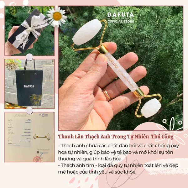 Thanh Lăn Massage Thạch Anh Trong Tự Nhiên Đạt Chuẩn PNJ Lab
