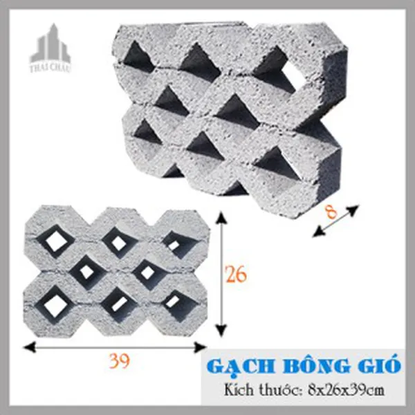 Gạch Bông Gió 8 Lỗ 