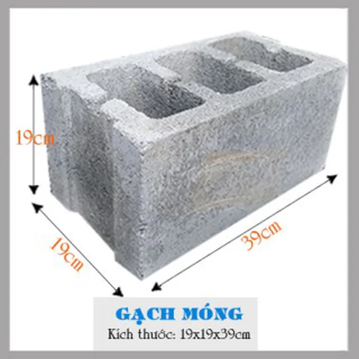 Gạch Block Móng 3 Lỗ
