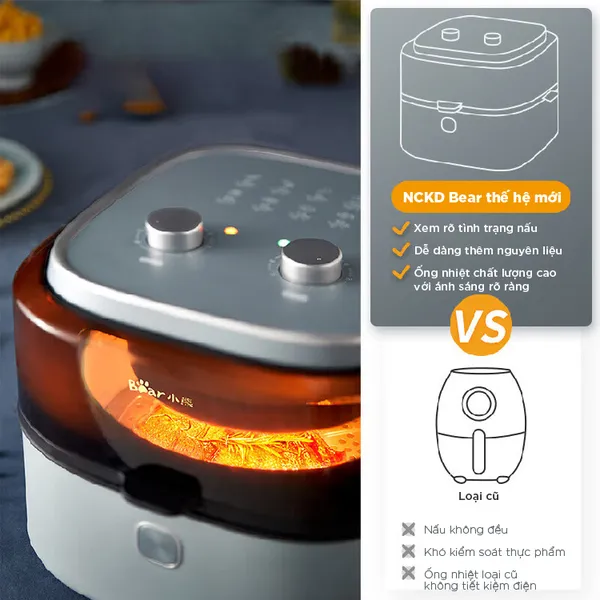 Nồi chiên không dầu 6.5L Bear QZG-E14G5