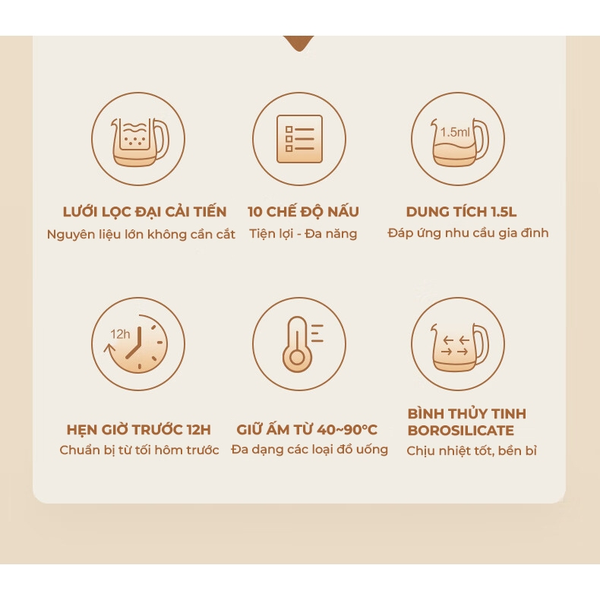 Ấm đun pha trà 1.5L siêu tốc Bear HLP-H156FJ - Công suất 800W, Giữ nhiệt, Kèm Lõi Lọc,Bảo Hành 18 Tháng