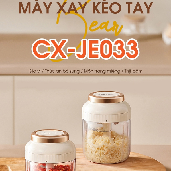Máy Xay Tỏi Ớt Kéo Tay Bear FCH-5N02R35 - 0.2L