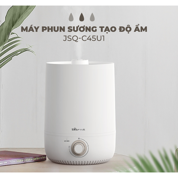 Máy phun sương tạo ẩm không khí Bear JSQ-C45U1, dung tích 4.5L, công suất lớn, không ồn, bảo hành 18 tháng