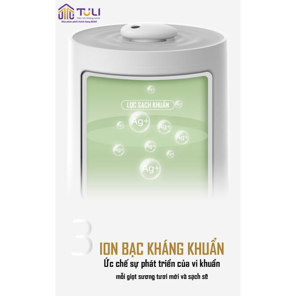 Máy phun sương tạo ẩm không khí Bear JSQ-C45U1, dung tích 4.5L, công suất lớn, không ồn, bảo hành 18 tháng