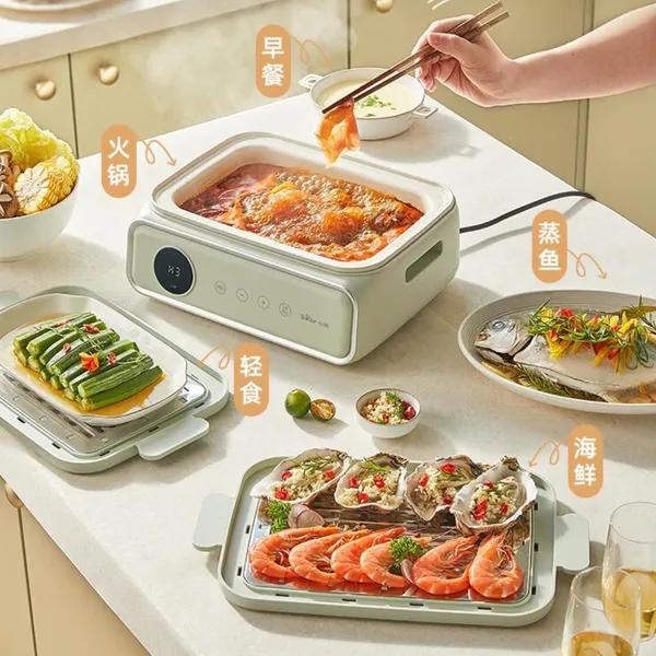 Nồi lẩu hấp đa năng 15.5L Bear DZG-P20W6