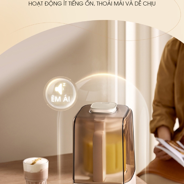 Máy xay sữa hạt 1.5L Bear HB-5H01K52(PBJ-F01G1), 1000W, 10 chế độ xay sinh tố, nấu cháo,BH 18 tháng