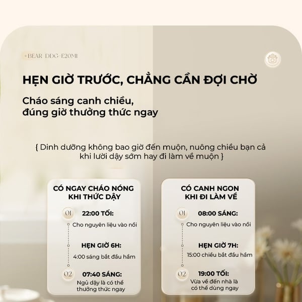 Nồi Nấu Chậm Dung Tích 2L Bear SC-4H20Q (DDG-E20M1), Đa Năng Hầm Ninh, Chưng Yến, Kho, Có Giữ Ấm, BH 18 Tháng