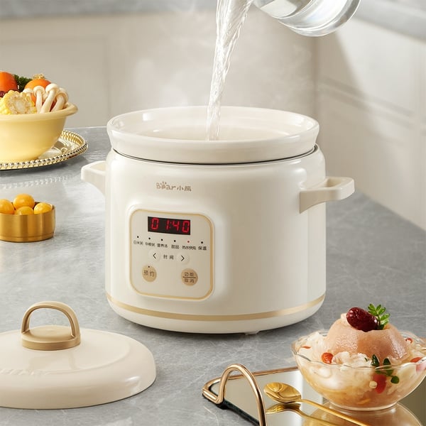 Nồi Nấu Chậm Dung Tích 2L Bear SC-4H20Q (DDG-E20M1), Đa Năng Hầm Ninh, Chưng Yến, Kho, Có Giữ Ấm, BH 18 Tháng
