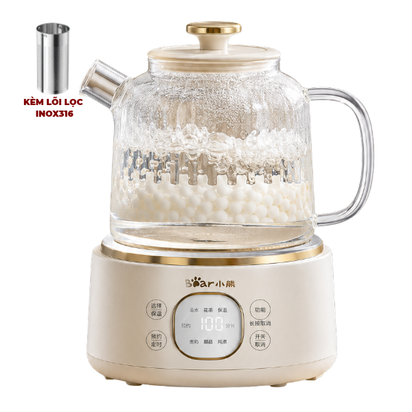 Máy Pha Trà Đa Năng Bear HLP-105W - 1L