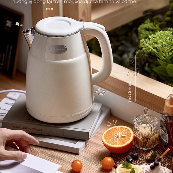 Ấm siêu tốc 1.5L Bear EKT-H156EH (ZDH-Q15U8), 1500W, Đun Nước Nhanh, Lõi Inox304, Tự Ngắt, Bảo Hành 18 Tháng