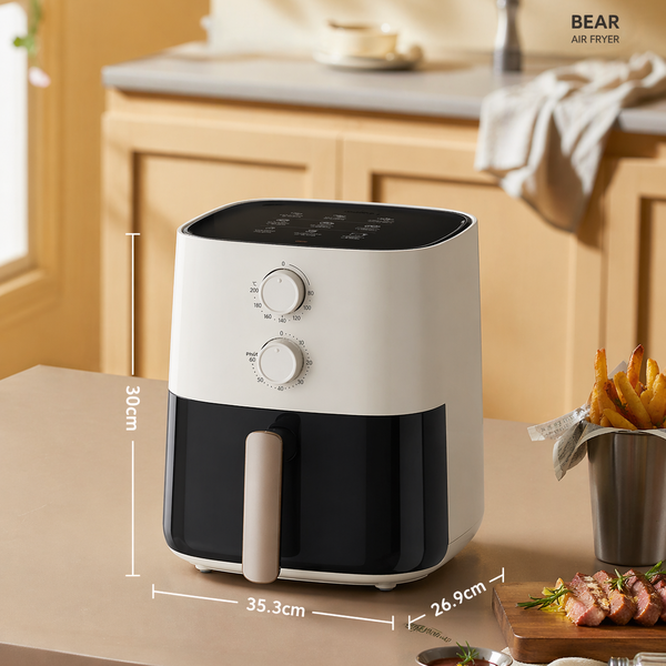 Nồi chiên không dầu Bear AF-4H15K(QZG-J15M1), Dung tích 5L, Hẹn giờ, Tháo rời dễ vệ sinh, Bảo Hành 18 Tháng
