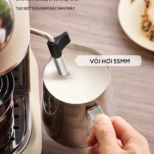 Máy pha cà phê Espresso Bear CFM-025RU (KFJ-P02T7), pha tự động, kích thước nhỏ gọn thanh lịch, BH 18 tháng