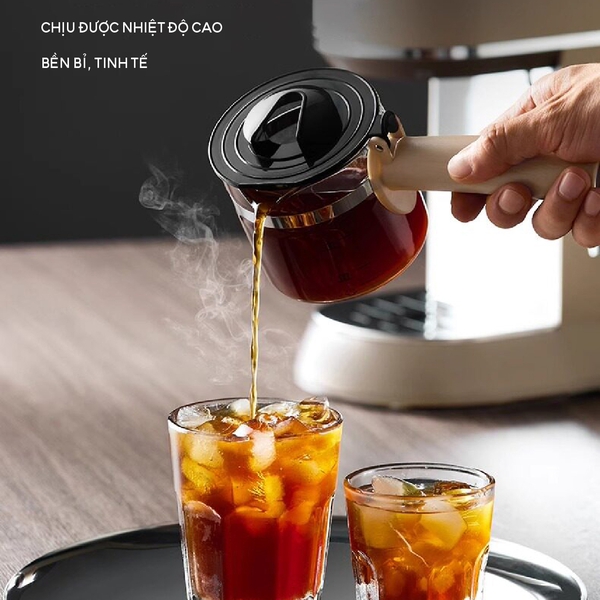 Máy pha cà phê Espresso Bear CFM-025RU (KFJ-P02T7), pha tự động, kích thước nhỏ gọn thanh lịch, BH 18 tháng
