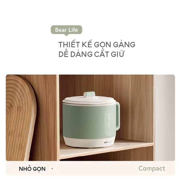 Nồi điện đa năng Bear MC-4H12J - 1.2L