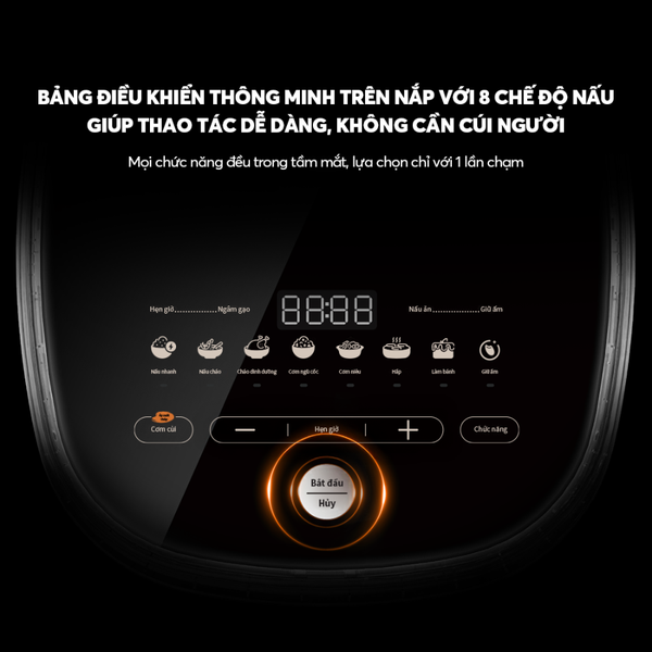 Nồi cơm điện 4L đa năng Bear RC-4H40Y, Công suất 800W, Nấu cơm,Cháo,Canh cho 2-4 người,BH 18 Tháng