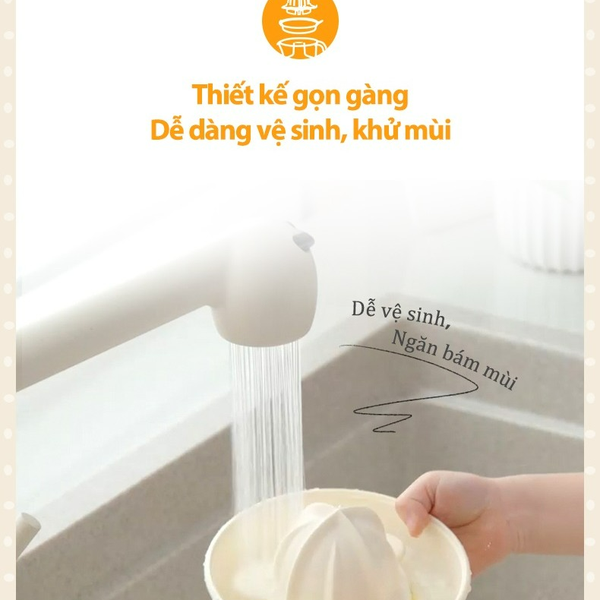Máy Vắt Cam Tự Động Bear 5 Mức Độ Ép Xoay 2 Chiều JU-4H04X (CZJ-A04B1), 0.4L, 30W, Bảo Hành 18 Tháng