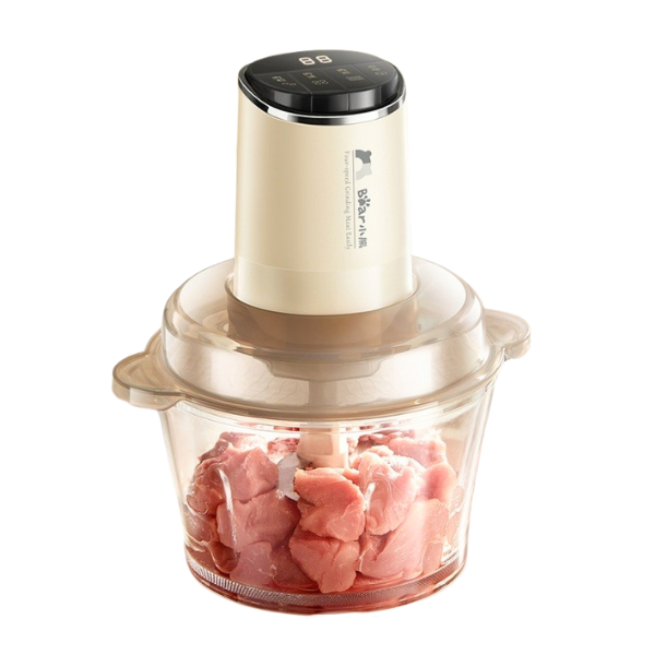 Máy xay thịt 2L đa năng Bear CH-5H03L (QSJ-F03T2), 300W, Cối thủy tinh xay tỏi ớt rau củ, BH 18 Tháng