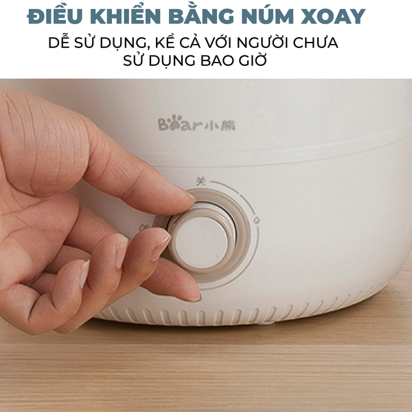 Máy phun sương tạo ẩm không khí Bear HUF-H456TX (JSQ-C45U1), dung tích 4.5L, công suất lớn,  không ồn, bảo hành 18 tháng