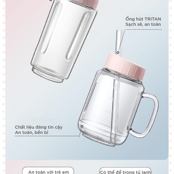 Máy xay sinh tố 2 cối Bear BL-4H04M - 150W