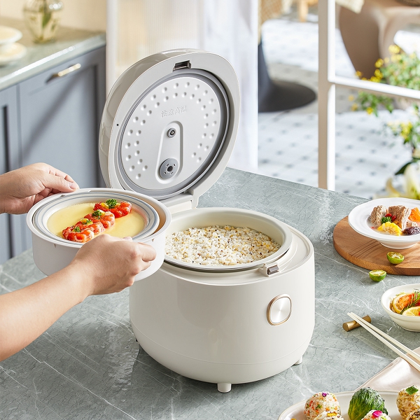 Nồi Cơm Điện 4L Bear RIC-H406GL, 800W, Lòng Nồi 6 Lớp Chống Dính, Hâm Nóng Hẹn Giờ, Bảo Hành 18 tháng