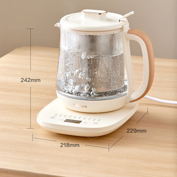 Ấm đun pha trà 1.5L siêu tốc Bear HLP-H156FJ (YSH-E15X1), Công suất 800W, Giữ nhiệt, Kèm Lõi Lọc, Bảo Hành 18 Tháng