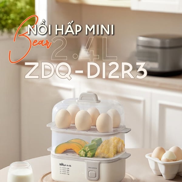 Nồi Hấp Điện Bear ZDQ-D12R3 - 0.3L
