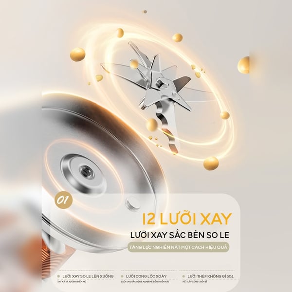 Máy làm sữa hạt 0.6L Bear SMM-055SV (DJJ-H05C1), 500W, 8 Lưỡi, Xay sinh tố, Sữa đậu nành, Hẹn Giờ, BH 18 Tháng