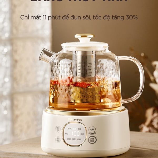 Máy Pha Trà Đa Năng Bear HLP-105W - 1L